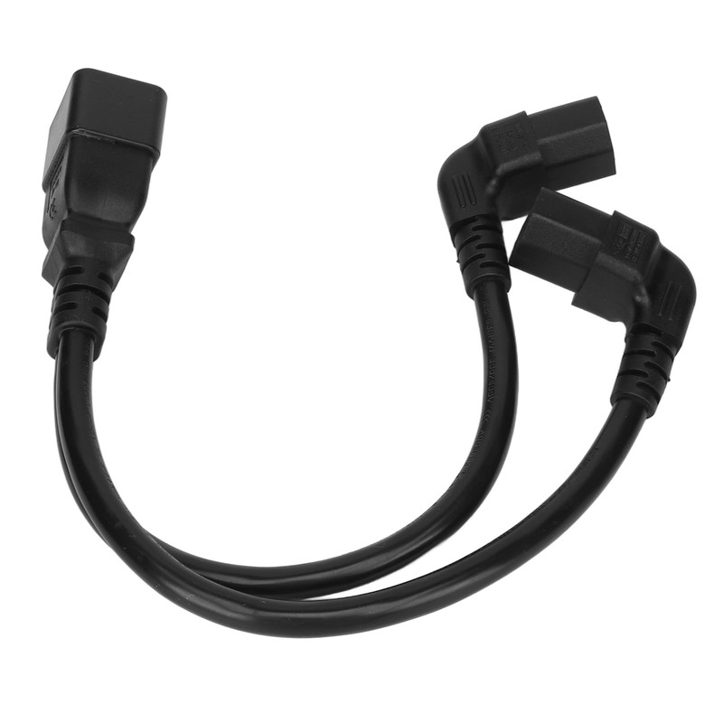 IEC320 C20 to Dual C13 Cord 1 in 2 Out