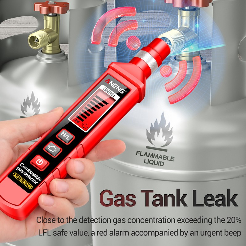 ANENG GN801 Gas-sensitive Semi-conduct Detector 300~10000PPM Gas Leakage Analyzer Combustible