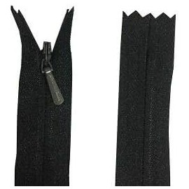 Invisible Zip Concealed Zipper Tape Closed End Premium Quality Zipper for Dresses, Skirts, Pillows or Sewing Craft 7" 8" 9" 12" Assorted Colors (Black 7 Inch)