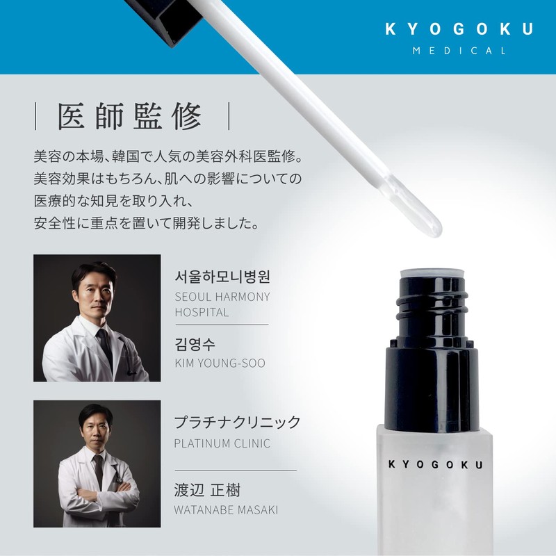 Kyogoku Lip Serum Plumper, Plump Volume, Moisturizing, Lustrous Feel, Clear,