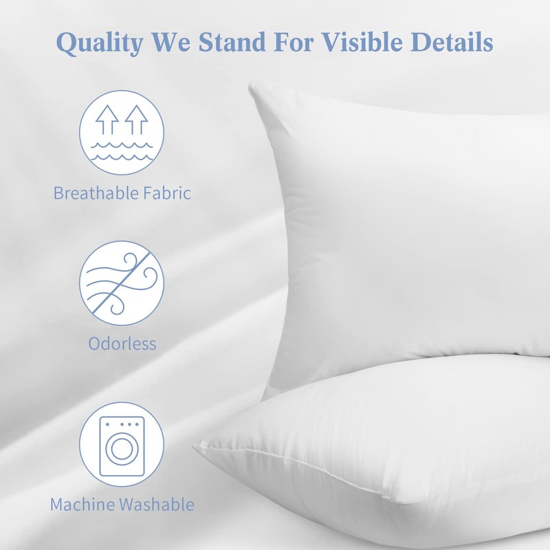 Sherwood Hotel Collection Bed Pillows for Sleeping 2 Pack Queen