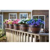 Southern Patio 13″ Woodford Barrel Planter 5-Pack, Darkened Oak