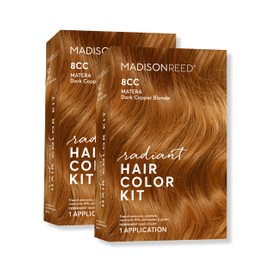 Madison Reed Radiant Hair Color Kit | 8CC Dark Copper Blonde (Matera Marigold) for 100% Gray Hair Coverage | Salon Quality Permanent Hair Dye | PPD-Free & Ammonia-Free | (Packaging May Vary) 2 Pack