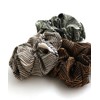 VINGTAINE HS-127-BE Botanical Pattern Scrunchie, Simple, Casual, Daily Chiffon Hair