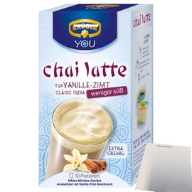 usy Bundle for Krüger You Chai Latte Vanilla Cinnamon Less Sweet (250 g Pack) + usy Block