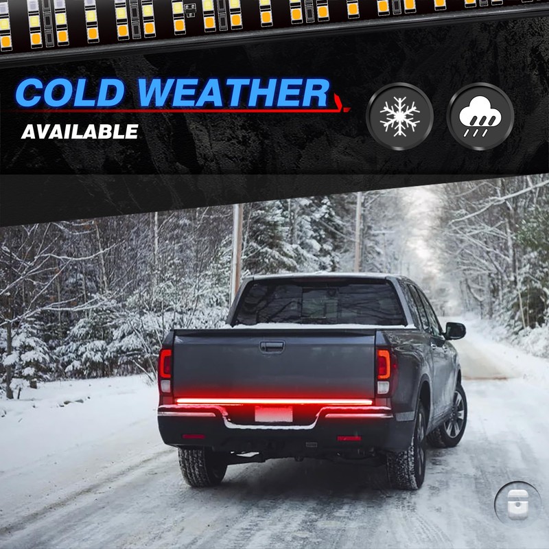 MICTUNING 60 Inches Triple 504 LEDs Tailgate Strip Light Waterproof