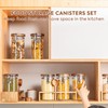 Yangbaga Glass Sugar Coffee Canister with Shelf, 3 x 45OZ