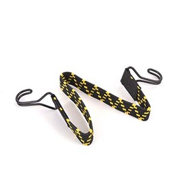 22MM X 60CM YELLOW/BLACK FLAT ELASTIC BUNGEE STRAPS - PACK OF 2 OR 10 (10 PACK - 22mm x 60cm)