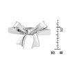 Adorable Ribbon Bow Tied .925 Sterling Silver Ring, 8, Metal