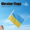 10pcs Ukrainian Flag, 12 x 8 inch Flat and Stick