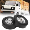 4Pcs Metal Drifting Rubber Wheel Tire Replacement Accessory for WPL