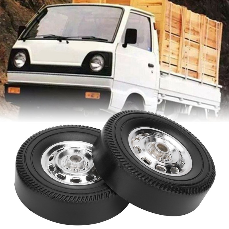 4Pcs Metal Drifting Rubber Wheel Tire Replacement Accessory for WPL