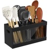 Yofidra Bamboo Utensil Holder & Silverware Organizer: Extra Large Cooking