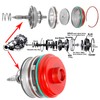 Servo Piston Assembly with Cover, Pin and Snap Ring for