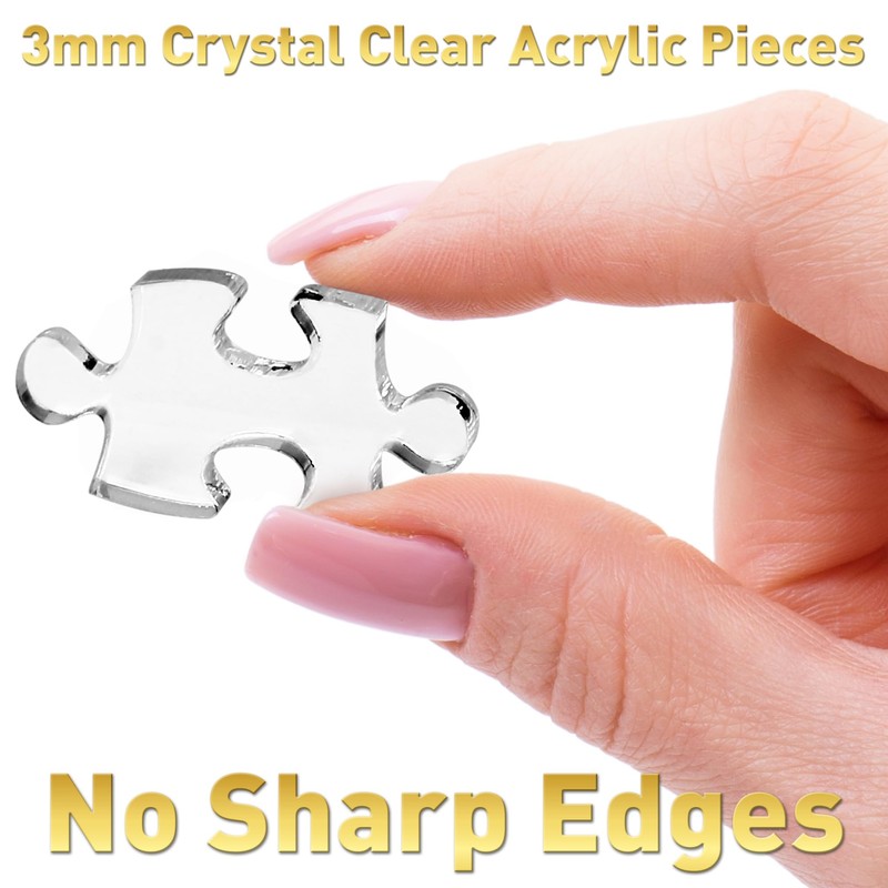 Funwares 500-piece ImPuzzable Clear Puzzle – Insanely Hard Brain Teaser