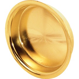 Prime-Line N 7137 2-1/8 inch Round Closet Door Pull with Flush, Solid Brass (2-pack)