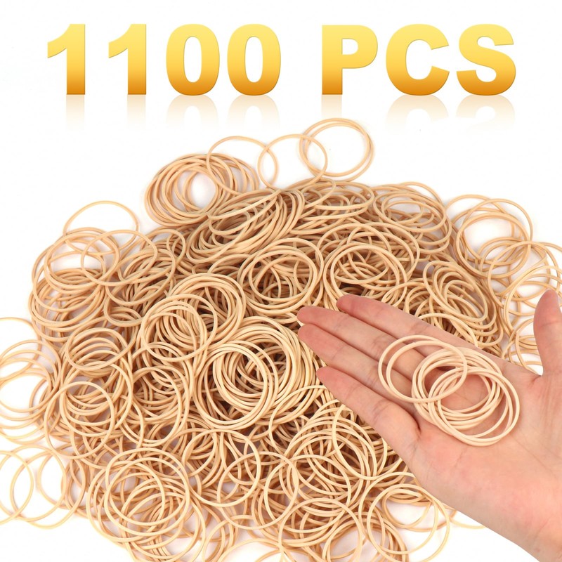 1100Pcs Rubber Bands Size #16 Rubberbands Light Brown Elastics Rubber