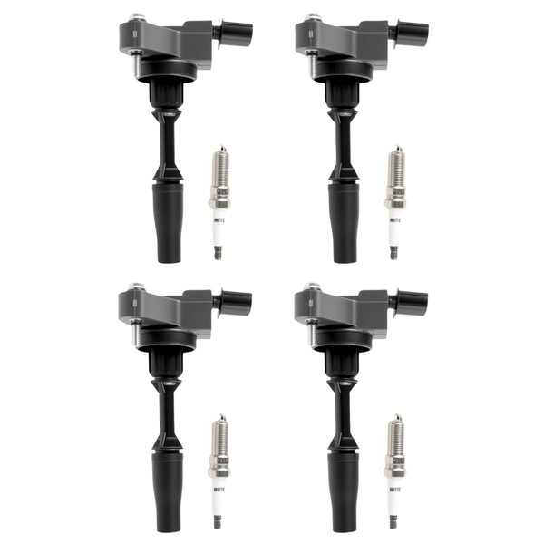 Autodevil UF680+94489 4pcs Ignition Coils Iridium Spark Plugs Compatible with