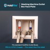 Holdrite Washing Machine Outlet Box Face Plate, White Paintable Cover,