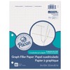 Pacon Filler Paper, White, 3-Hole Punched, 1/4" Grid Ruled 8"
