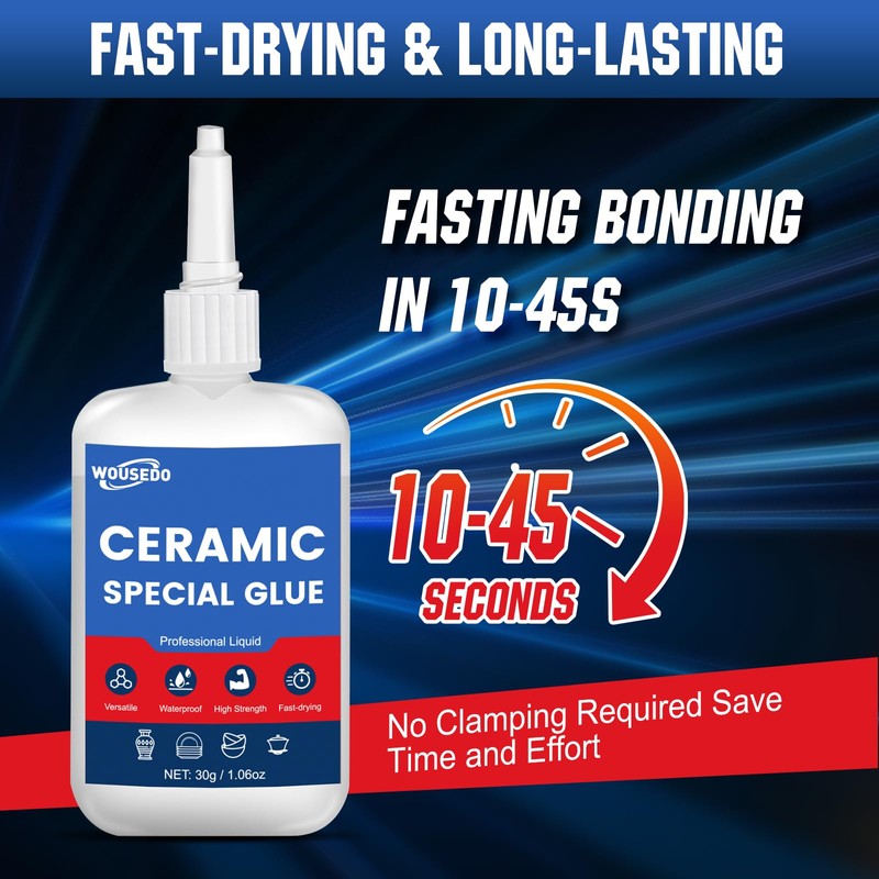 30g x 2 Pcs Ceramic Super Glue - Fast Setting