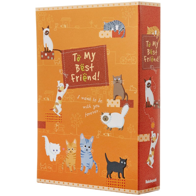 ナカバヤシ ポケットアルバム5冊組 キャット&ドッグ レッド 5PL-270-30-R