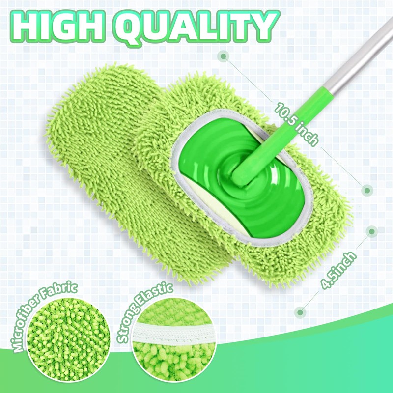 8 Pack Reusable Mop Pads Compatible with Swiffer Sweeper, Microfiber