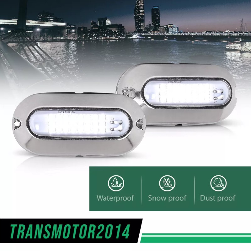 transmotor2014 2Pk 24LED Led Pontoon Boat Docking Light Bright White