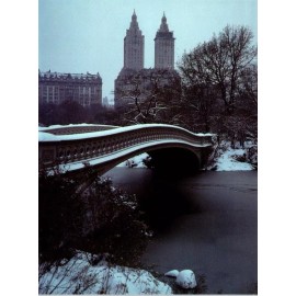 Unbranded BOW BRIDGE CENTRAL PARK NEW YORK CITY Christmas Greeting Card w/ Envelope MG25