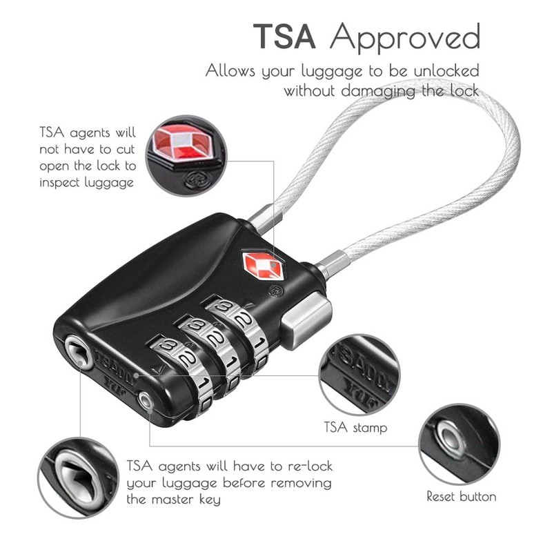CFMOUR TSA Locks - 1, 2, 3, 4, 5, 6