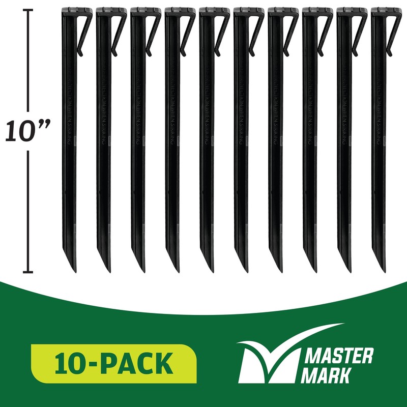 Master Mark Terrace Board Landscape Stakes (10-Pack, Black)