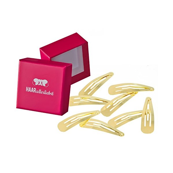 HAARallerliebst Hair Clips (8 Pieces | Shiny Gold | 5