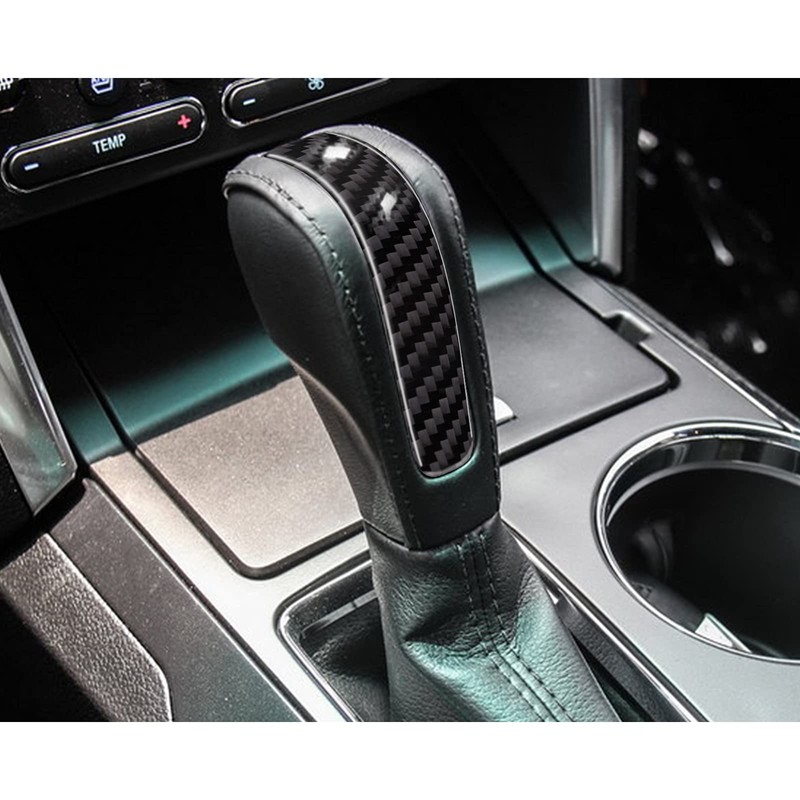 nuoozy Carbon Fiber Gear Shift Knob Cover Trim Compatible with