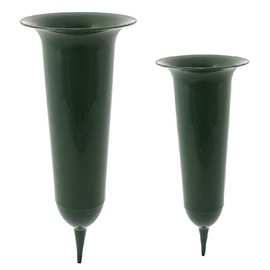 Grave Vase, Grave Vase, Grave Decoration, Set of 2, Dark Green