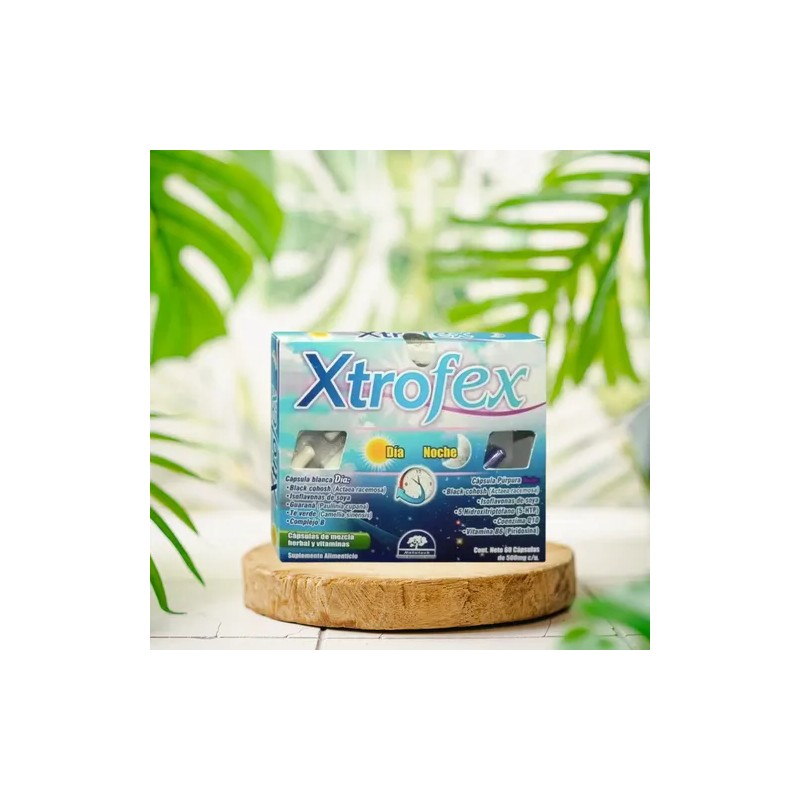 Xtrofex Día Y Noche Caja C/60 Capsulas Menopausia Sabor No