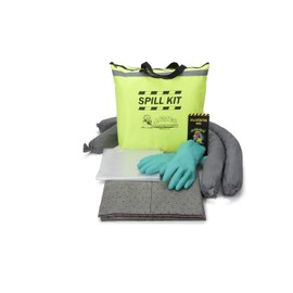 AABACO Universal Spill KIT – Perfect Spill Kits for Trucks - in Portable High Visibility Yellow Tote Bag –for Spill Response – Chemical Or Oil Containment -1 Kit