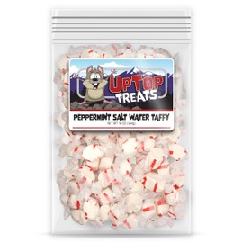 Peppermint Salt Water Taffy - 16oz | Gourmet Old-Fashioned Candy, Old Fashioned Delicious Chewy Candy, Gluten Free - Made in the USA