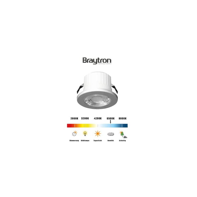 Braytron LED Recessed Spotlight Mini Spot 3 Watt 240 Lumen