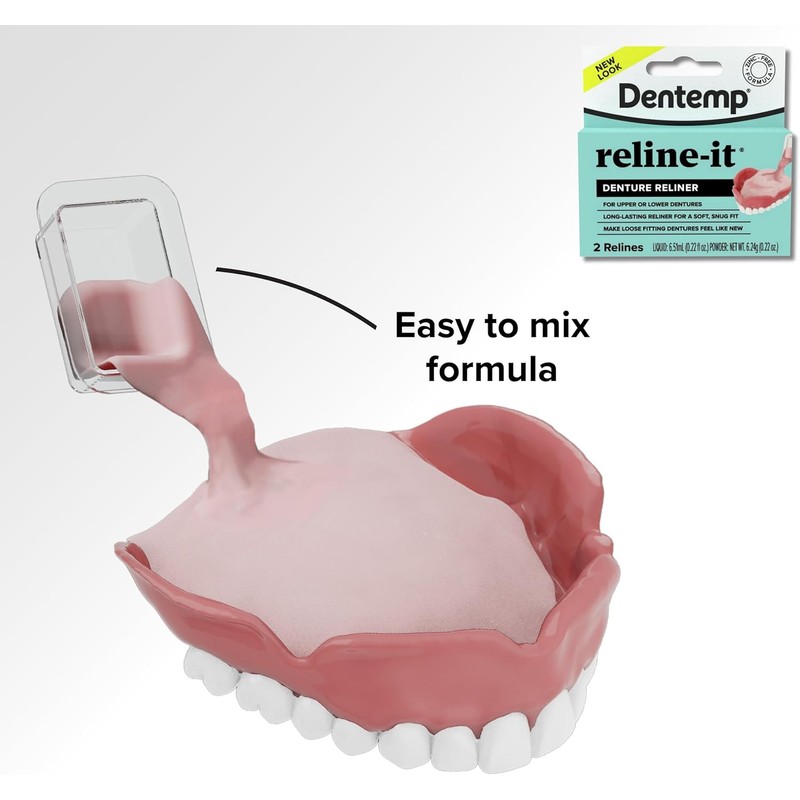Dentemp Repair-it Denture Repair Kit & Reline-it Denture Reliner -