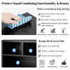 IBVIVIC Printer Stand with 3 Compartment, Under Desk Black Printer