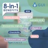 GUI Wellness 8-in-1 Multi Collagen Peptides Powder – Type I,