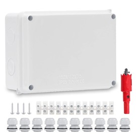 Vegena Waterproof Junction Box, Surface-Mounted Waterproof IP65, Surface-Mounted Junction Box, Large, ABS Junction Box, Flush-Mounted for Wet Rooms, Floor, Electrical Connection Box Outdoor (150 x 110