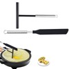 2 Pieces Crepe Distributor and Spatula Stainless Steel, Crepe Accessory