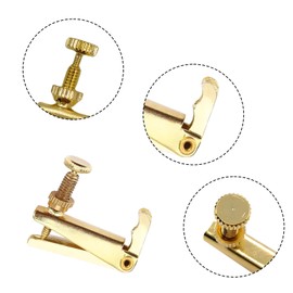 Musiin Violin Trimmer for 4/4-3/4 Violin Metal String Adjusters Set of Four (Gold)