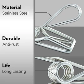 OKAM Stainless Steel Pegs - 70-Pack Stainless Steel Pegs Large - Strong & Sturdy Clips, Eco-Friendly Metal Clothes Pegs for Home Laundry and Craft Drying Peg, Pins or Clip Needs
