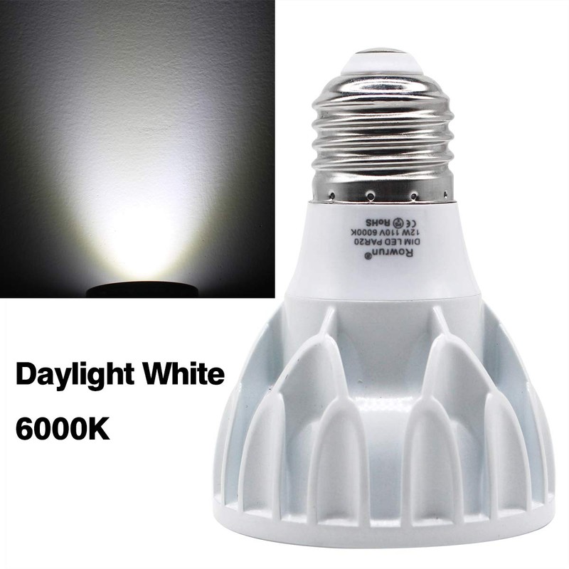 PAR20 LED Bulb 6000K Daylight White Dimmable 12W E26 Medium