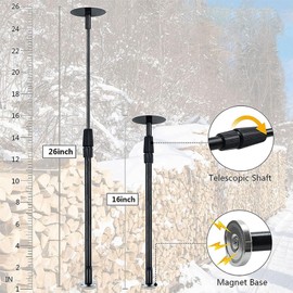 Firewood Measuring Tool, Adjustable Firewood Attachment with Magnetic Base 16 To 26in Steel Chainsaw Firewood Measuring Tool for Measure Firewood Length