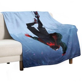 ZUFGMEHR Miles Morales Jump Blanket Lightweight Warm Plush,Throw Blanket for Couch Bed Sofa Living Rooms Blanket 100x130cm(40x50in)