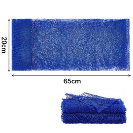 Hsyadazi 3 Stück Afrikanische Peeling-Netzschwämme (Braun/Schwarz/Blau) – Langer Badeschwamm (20x65 cm) für Körperpeeling & Hautpflege