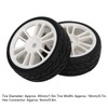 2PCS RC Racing Tire Plastic Wheel Hub and Rubber Tire